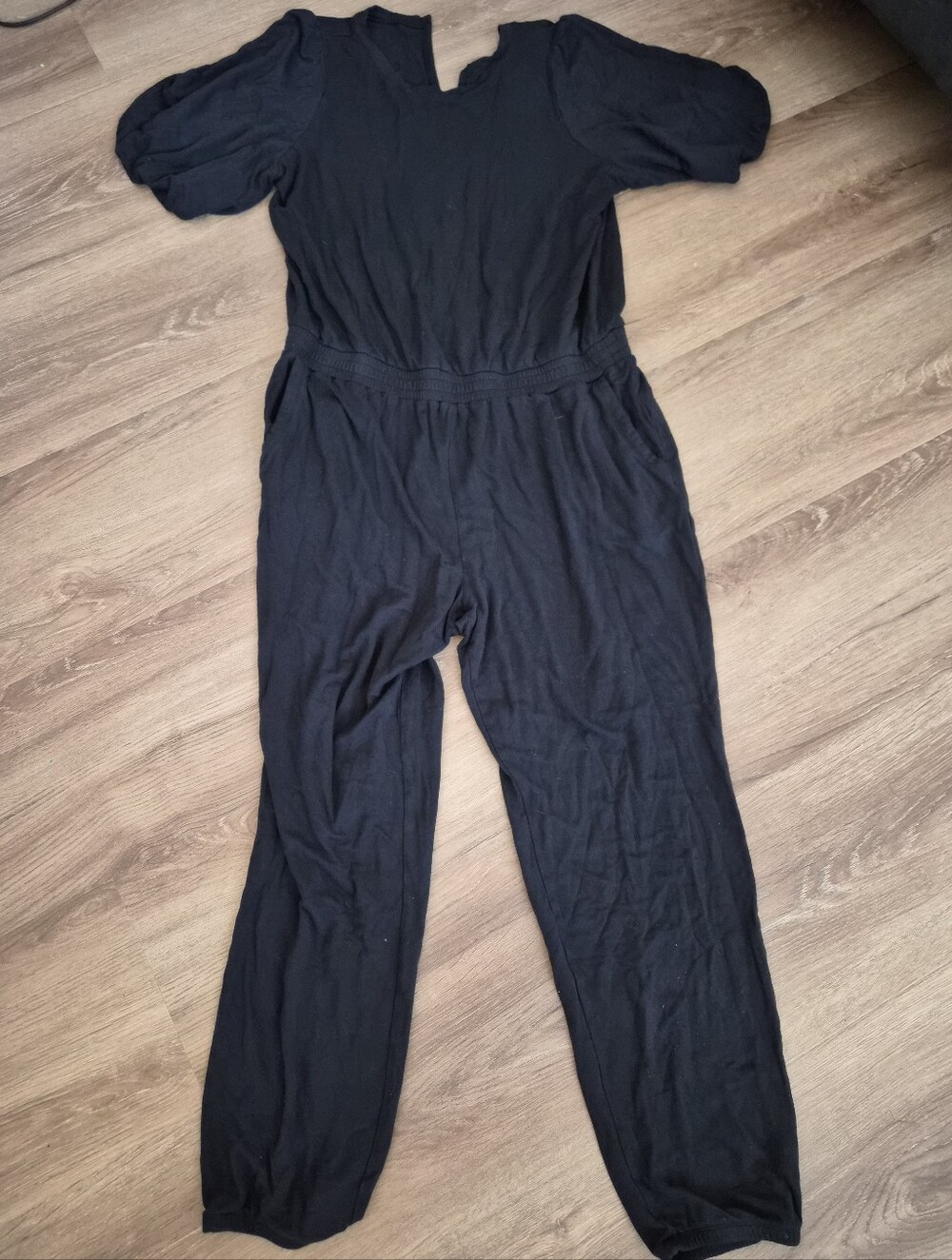 Daily Ritual x Antropologie Black Short Sleeve Jumpsuit XL